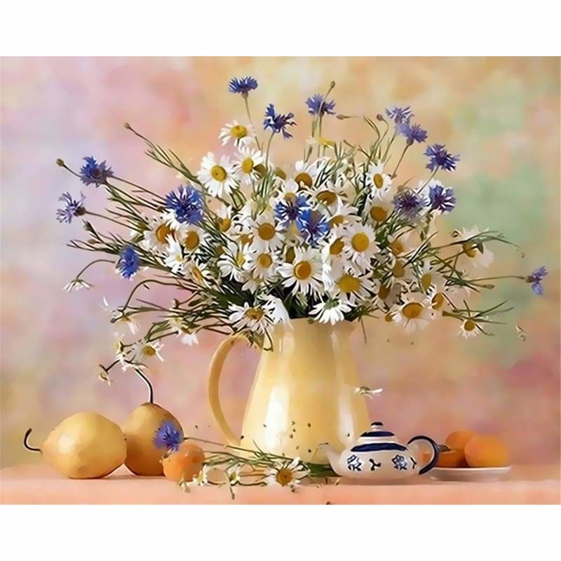 Flower Diy Paint By Numbers Kits PBN95770 - NEEDLEWORK KITS