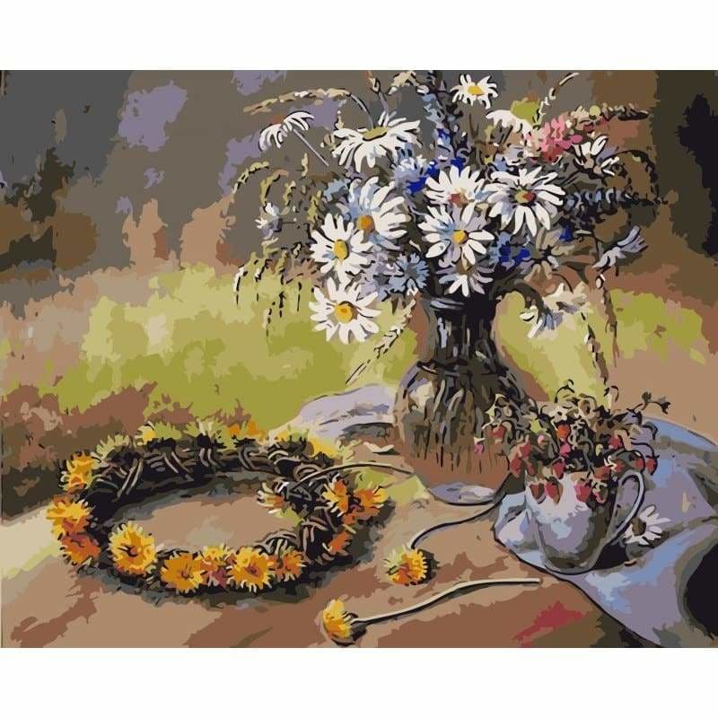 Flower Diy Paint By Numbers Kits PBN96059 - NEEDLEWORK KITS