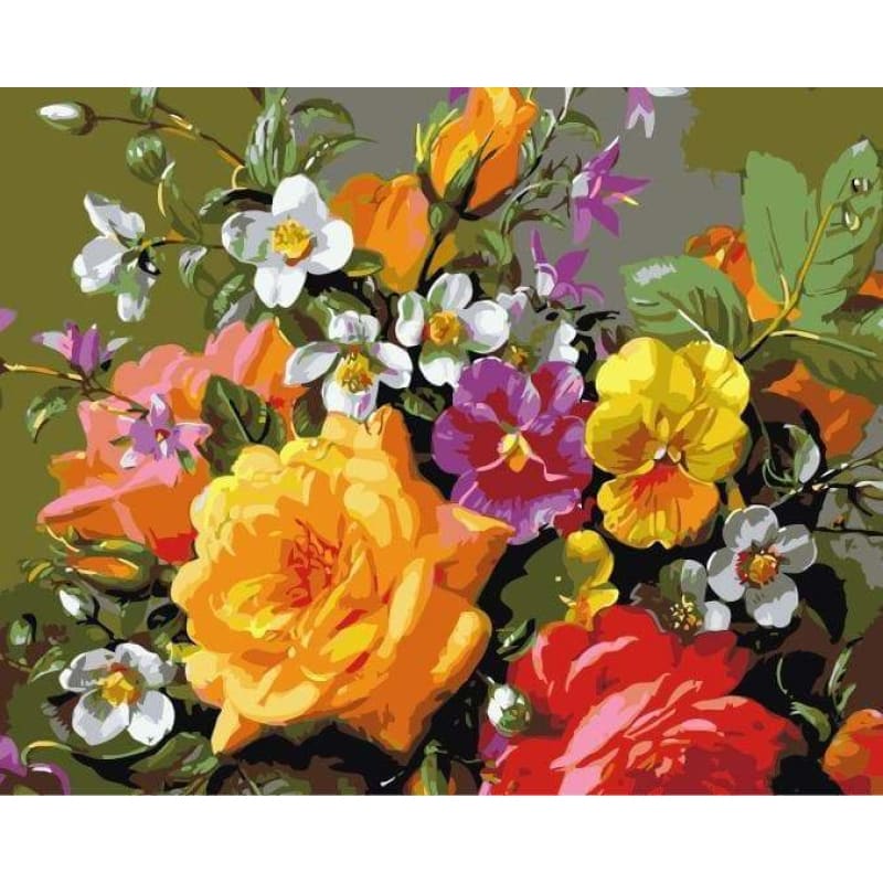 Flower Diy Paint By Numbers Kits SY-4050-038 - NEEDLEWORK KITS