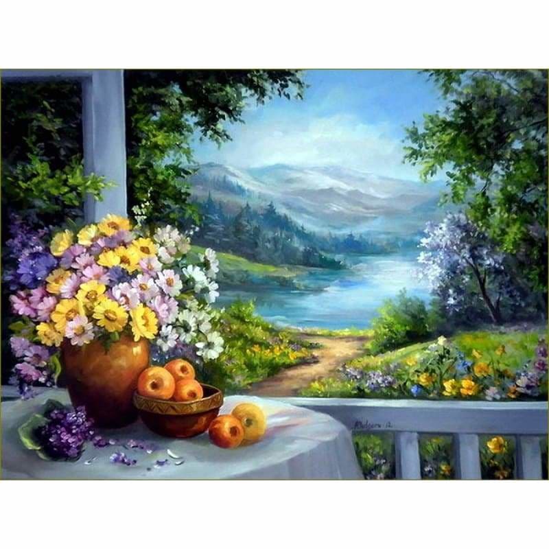 Flower Diy Paint By Numbers Kits VM90569 - NEEDLEWORK KITS