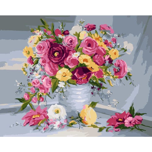 Flower Diy Paint By Numbers Kits WM-1117 - NEEDLEWORK KITS