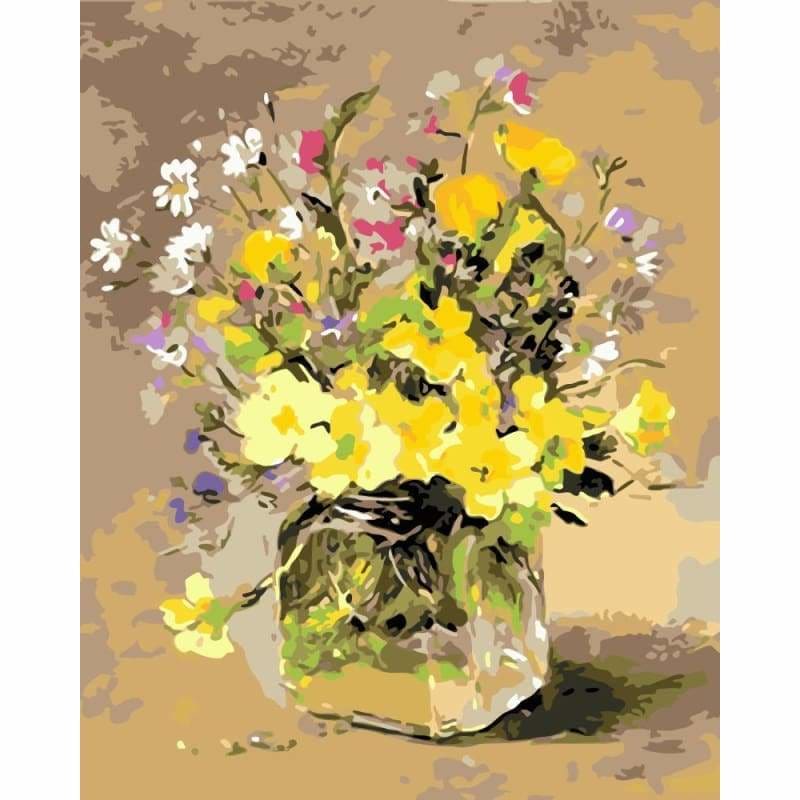 Flower Diy Paint By Numbers Kits WM-1748 - NEEDLEWORK KITS