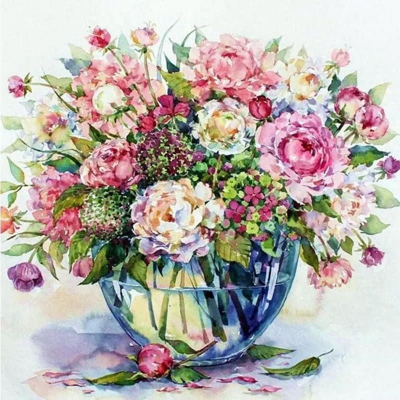 Flower Diy Paint By Numbers Kits WM-285 - NEEDLEWORK KITS