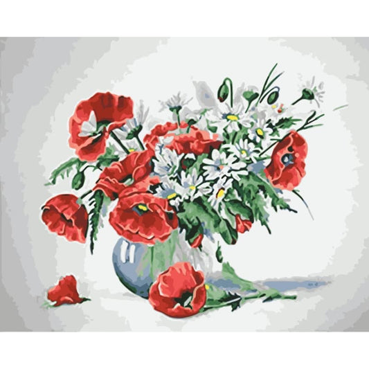 Flower Diy Paint By Numbers Kits WM-473 - NEEDLEWORK KITS