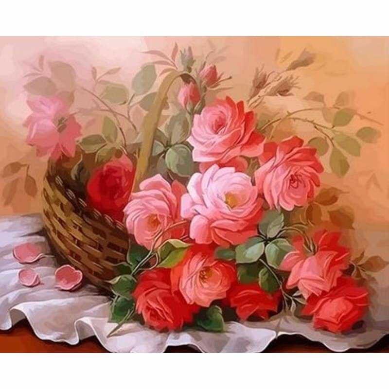 Flower Diy Paint By Numbers Kits ZXAN2047 - NEEDLEWORK KITS