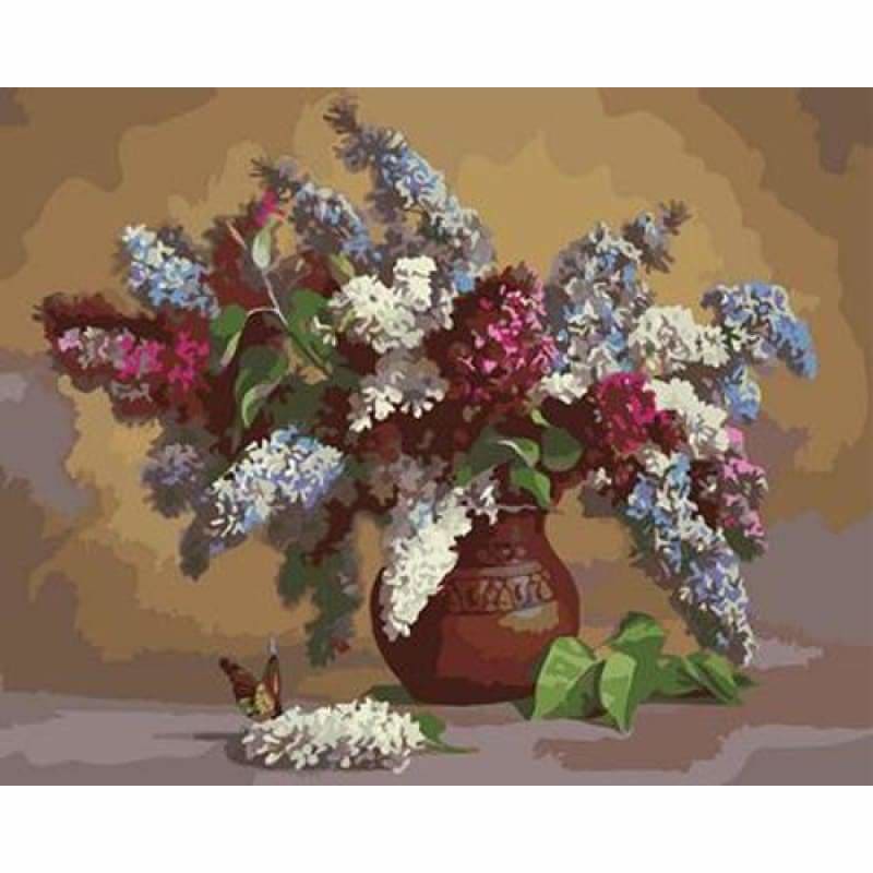 Flower Diy Paint By Numbers Kits ZXB271 - NEEDLEWORK KITS