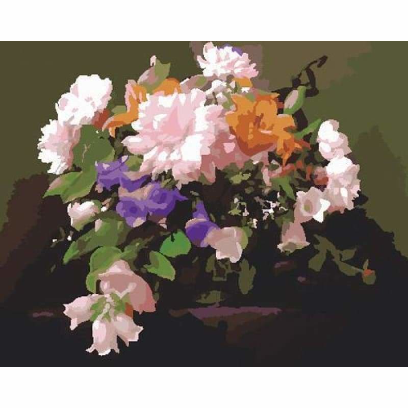 Flower Diy Paint By Numbers Kits ZXB817 - NEEDLEWORK KITS