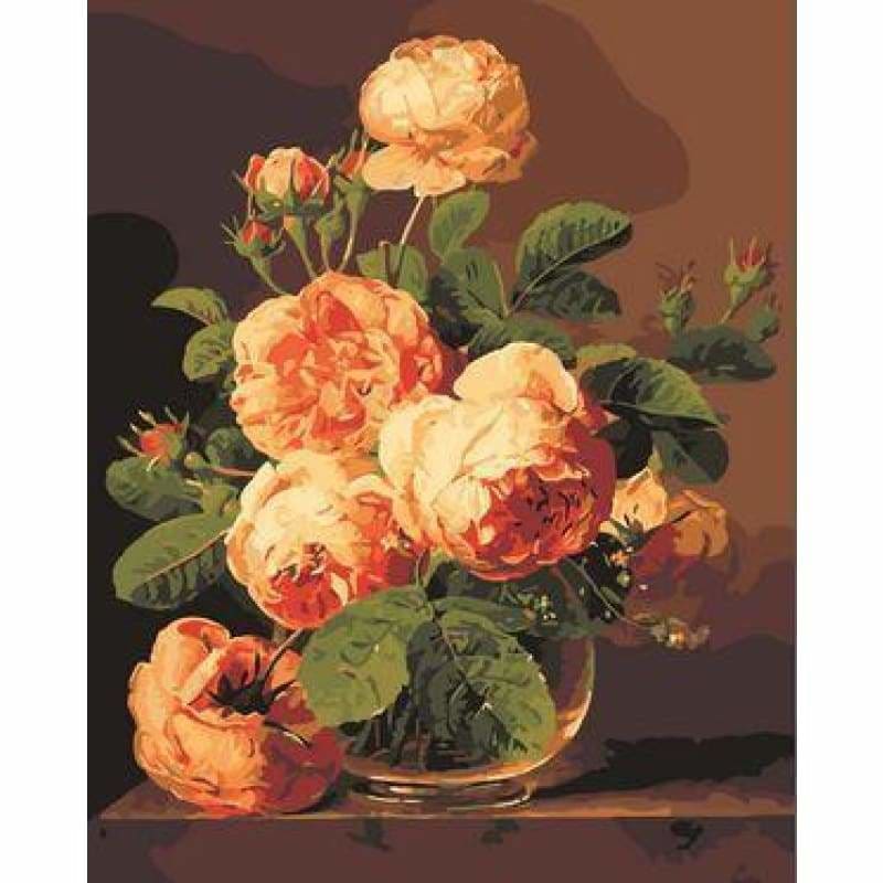 Flower Diy Paint By Numbers Kits ZXE358 - NEEDLEWORK KITS