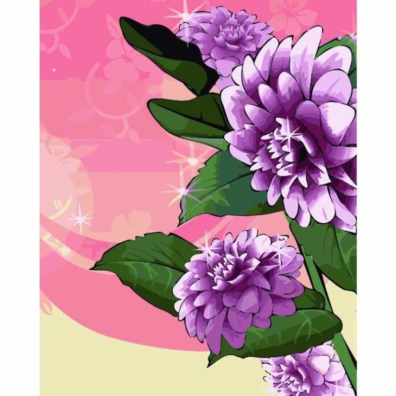 Flower Diy Paint By Numbers Kits ZXE565 - NEEDLEWORK KITS