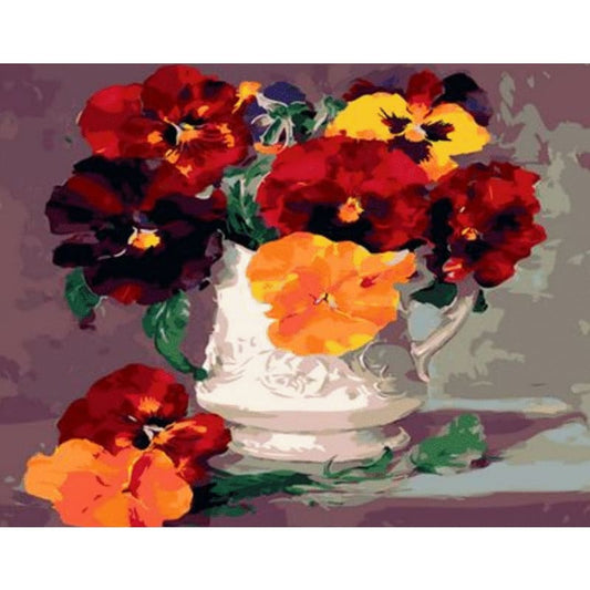 Flower Diy Paint By Numbers Kits ZXQ1011 - NEEDLEWORK KITS