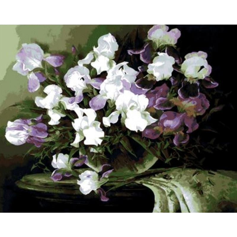 Flower Diy Paint By Numbers Kits ZXQ1031 - NEEDLEWORK KITS