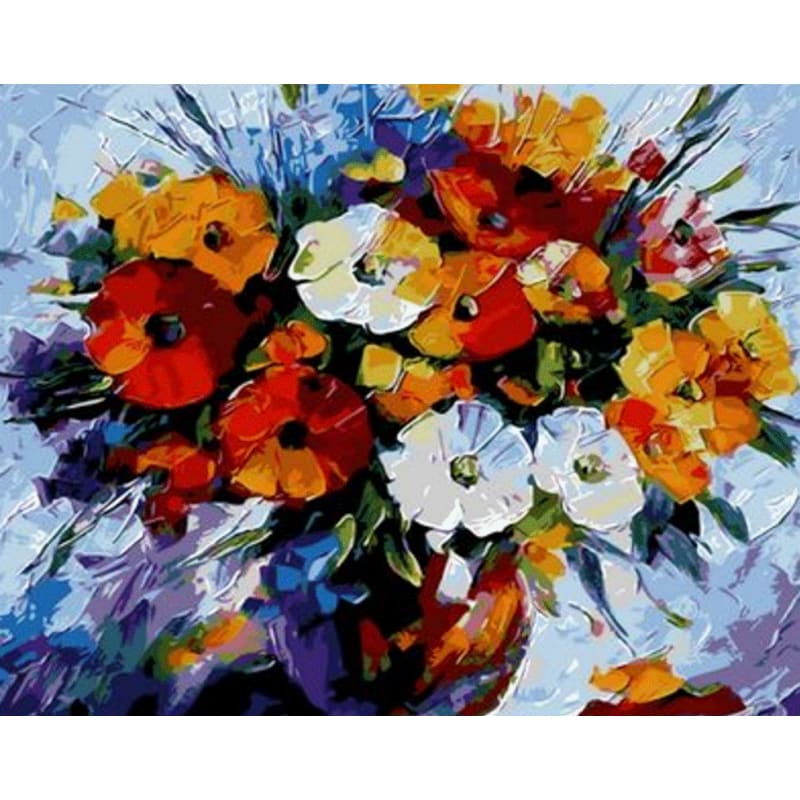 Flower Diy Paint By Numbers Kits ZXQ1445 - NEEDLEWORK KITS