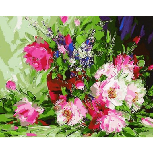 Flower Diy Paint By Numbers Kits ZXQ1511 - NEEDLEWORK KITS