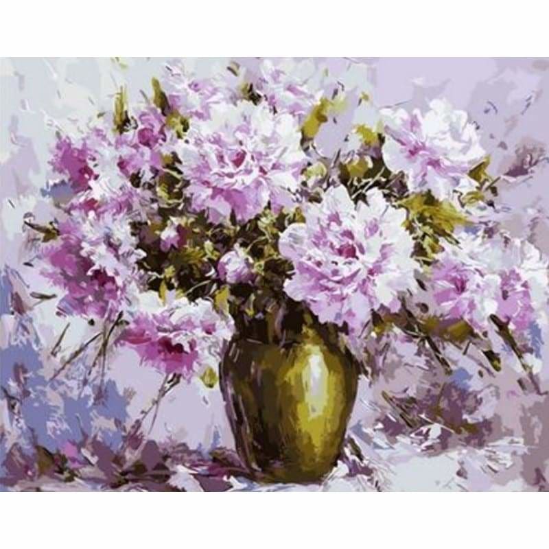 Flower Diy Paint By Numbers Kits ZXQ1551 - NEEDLEWORK KITS