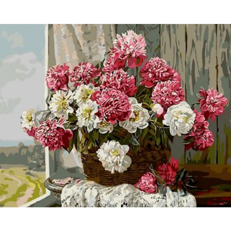 Flower Diy Paint By Numbers Kits ZXQ1560 - NEEDLEWORK KITS