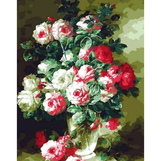 Flower Diy Paint By Numbers Kits ZXQ1613 - NEEDLEWORK KITS