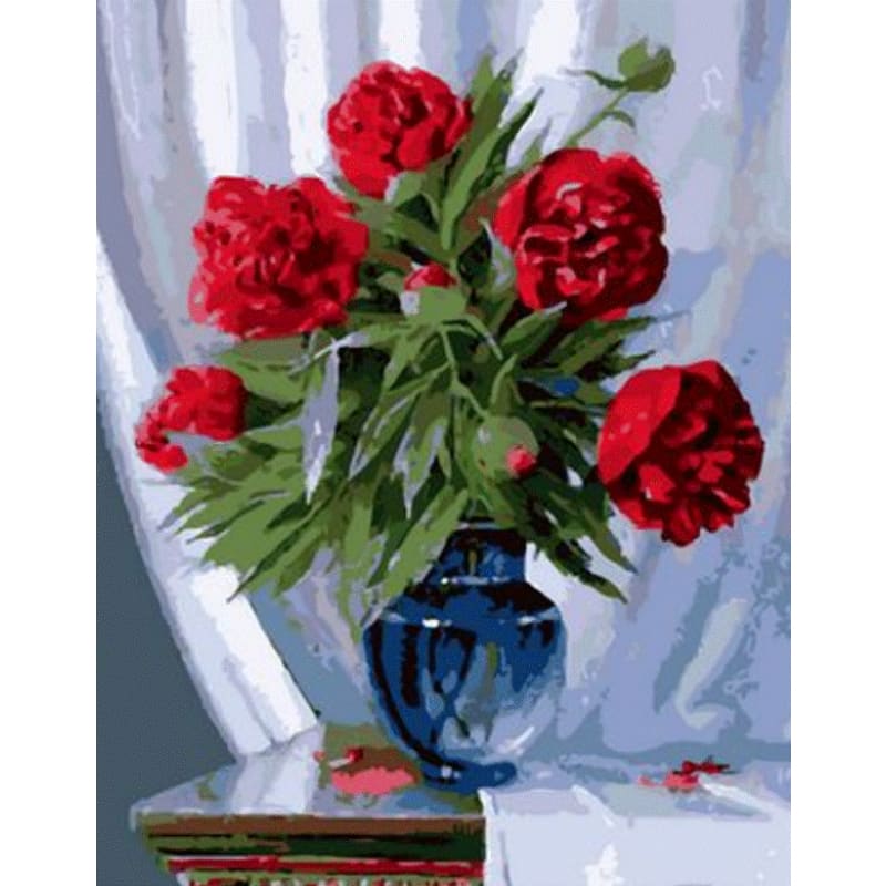 Flower Diy Paint By Numbers Kits ZXQ1628 - NEEDLEWORK KITS