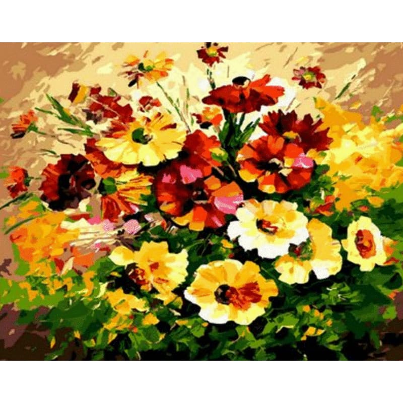 Flower Diy Paint By Numbers Kits ZXQ1668 - NEEDLEWORK KITS