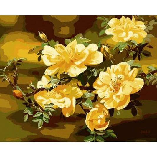 Flower Diy Paint By Numbers Kits ZXQ2081 - NEEDLEWORK KITS