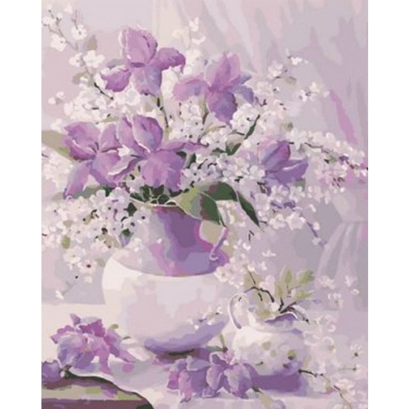 Flower Diy Paint By Numbers Kits ZXQ2463 - NEEDLEWORK KITS