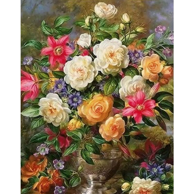 Flower Diy Paint By Numbers Kits ZXQ2605 - NEEDLEWORK KITS