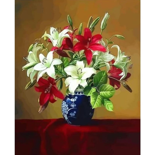 Flower Diy Paint By Numbers Kits ZXQ2821 - NEEDLEWORK KITS