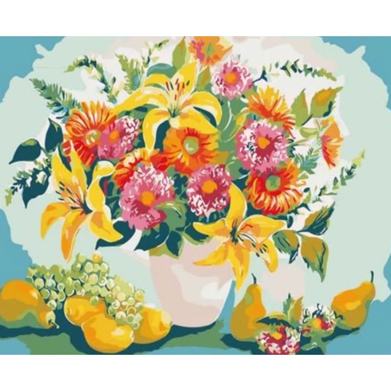 Flower Diy Paint By Numbers Kits ZXQ2862 - NEEDLEWORK KITS