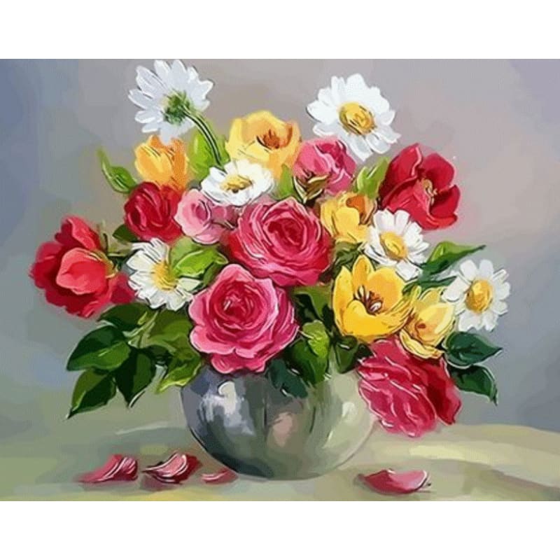 Flower Diy Paint By Numbers Kits ZXQ2901 - NEEDLEWORK KITS