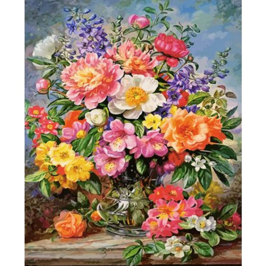 Flower Diy Paint By Numbers Kits ZXQ3648 - NEEDLEWORK KITS