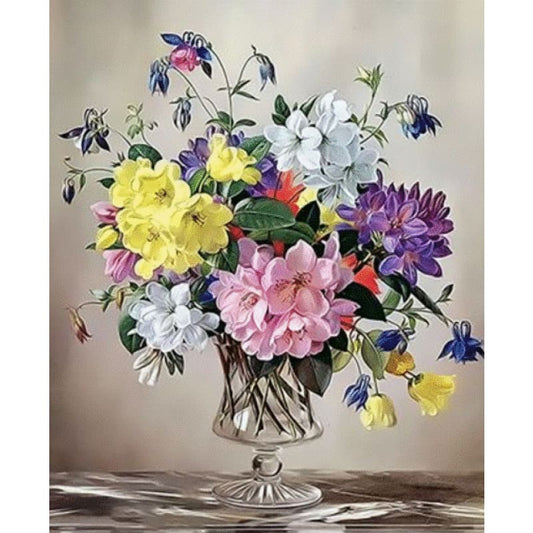 Flower Diy Paint By Numbers Kits ZXQ4016 - NEEDLEWORK KITS