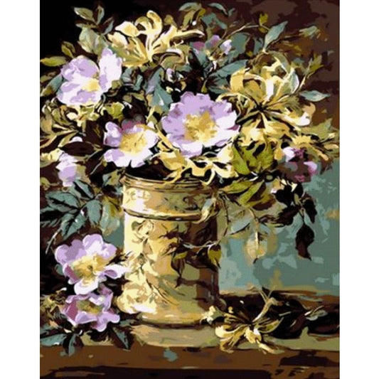 Flower Diy Paint By Numbers Kits ZXQ981 - NEEDLEWORK KITS