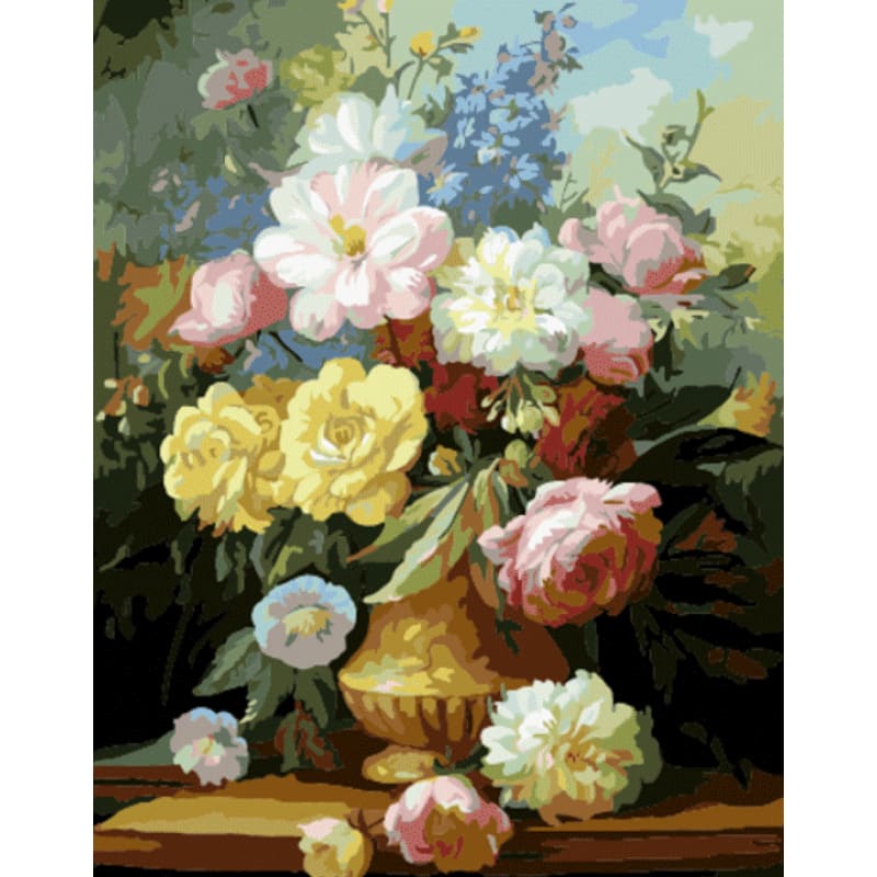 Flower Diy Paint By Numbers Kits ZXZ-083 - NEEDLEWORK KITS