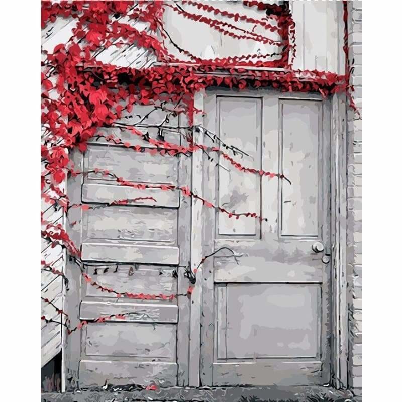 Flower Door Diy Paint By Numbers Kits ZXQ432 - NEEDLEWORK KITS