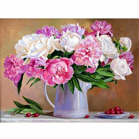 Flower In BottleDiy Paint By Numbers Kits VM90068 - NEEDLEWORK KITS