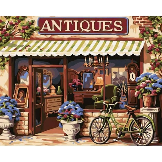 Flower Store Landscape Diy Paint By Numbers Kits VM95612 - NEEDLEWORK KITS