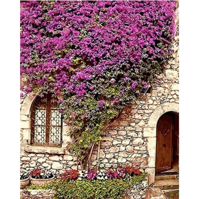 Flower Wall Diy Paint By Numbers Kits ZXQ437 - NEEDLEWORK KITS