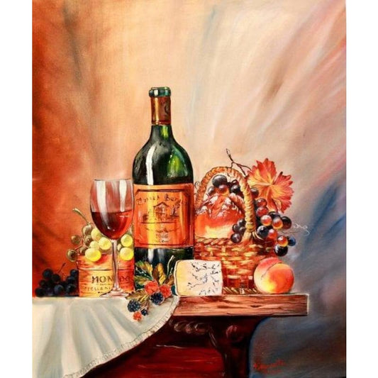 Flower Wine Diy Paint By Numbers Kits PBN91154 - NEEDLEWORK KITS