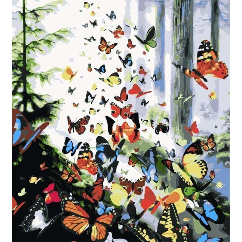 Flying Animal Butterfly Diy Paint By Numbers Kits ZXE394 - NEEDLEWORK KITS