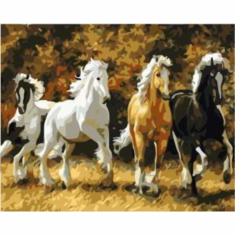 Horse Diy Paint By Numbers Kits WM-1501 - NEEDLEWORK KITS