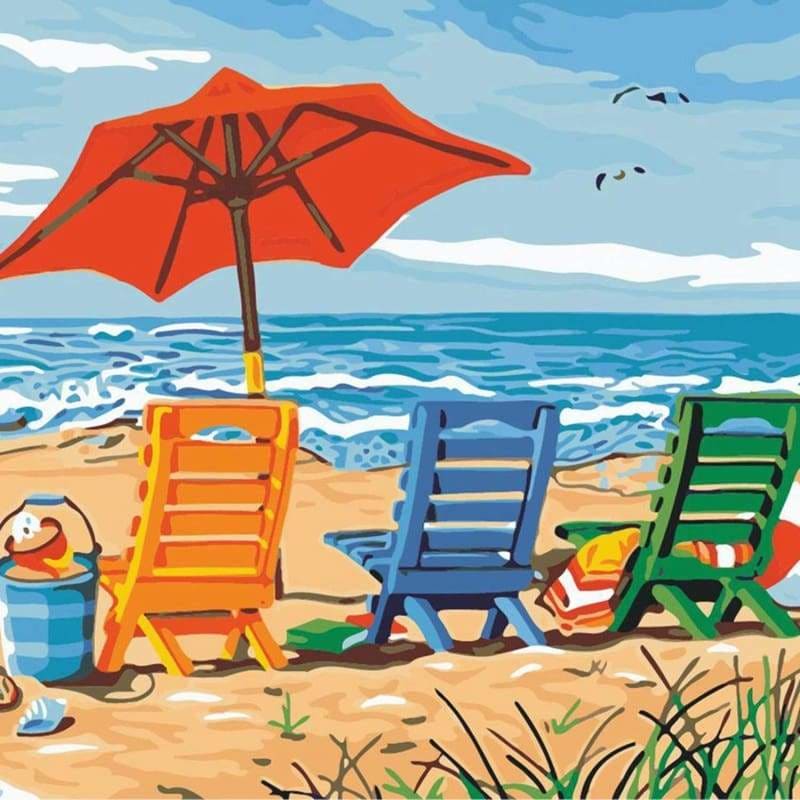 Landscape Beach Diy Paint By Numbers Kits VM92015 - NEEDLEWORK KITS