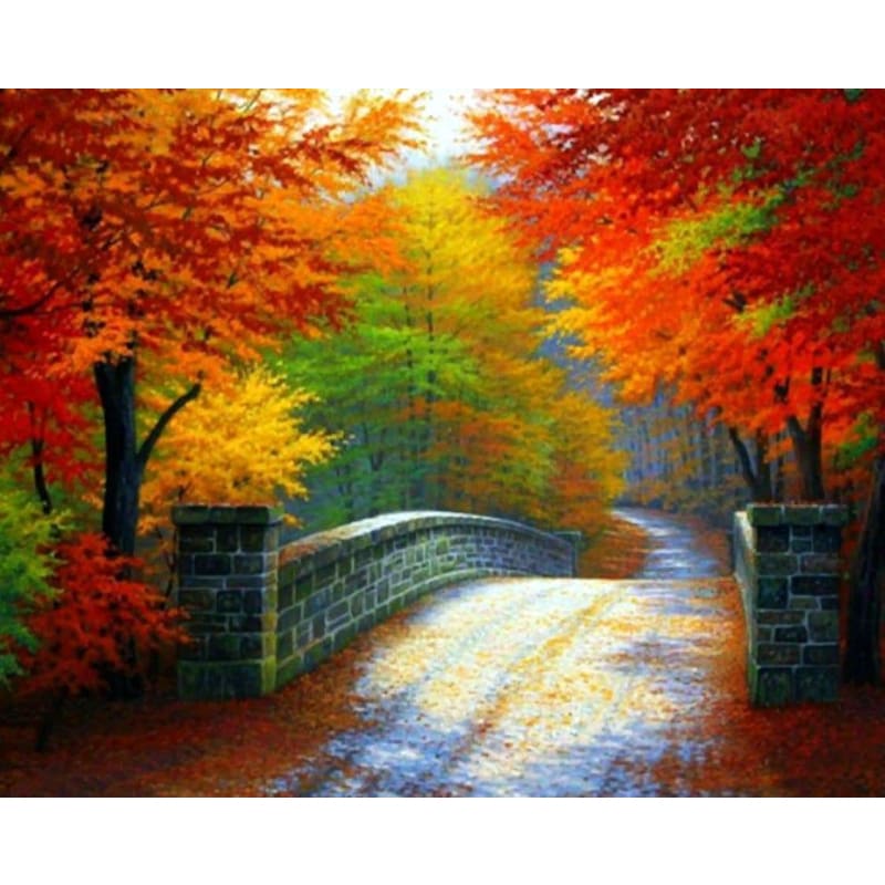 Landscape Bridge Diy Paint By Numbers Kits WM-605 - NEEDLEWORK KITS