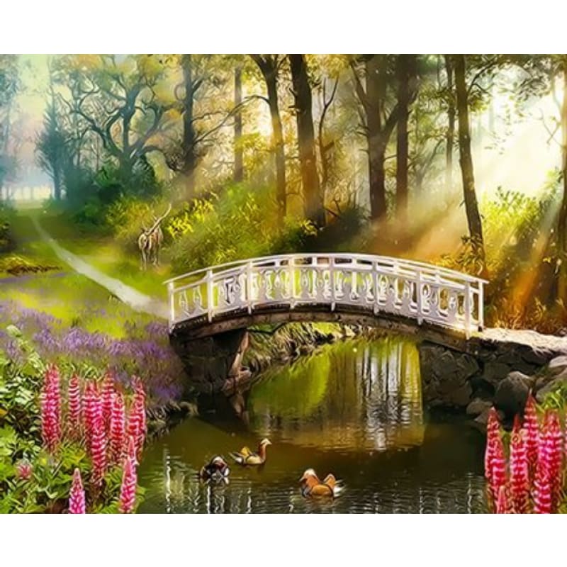 Landscape Bridge Paint By Numbers Kits ZXQ3397 - NEEDLEWORK KITS