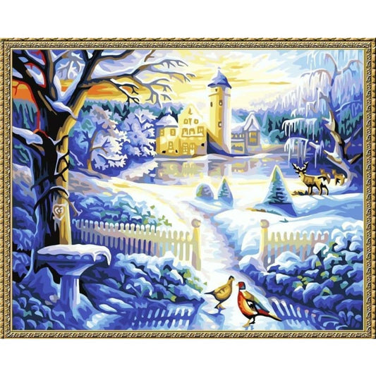 Landscape Castle Building Diy Paint By Numbers Kits YM-4050-064 - NEEDLEWORK KITS