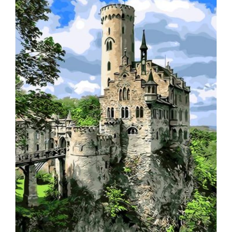 Landscape Castle Diy Paint By Numbers Kits ZXQ034 - NEEDLEWORK KITS