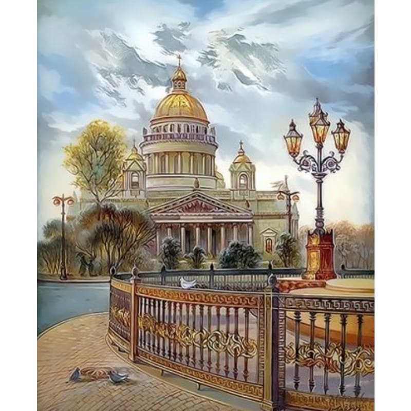 Landscape Castle Diy Paint By Numbers Kits ZXQ3339 - NEEDLEWORK KITS