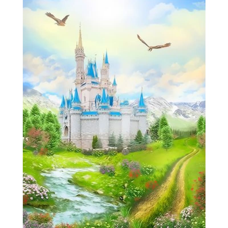 Landscape Castle Diy Paint By Numbers Kits ZXQ3680 - NEEDLEWORK KITS