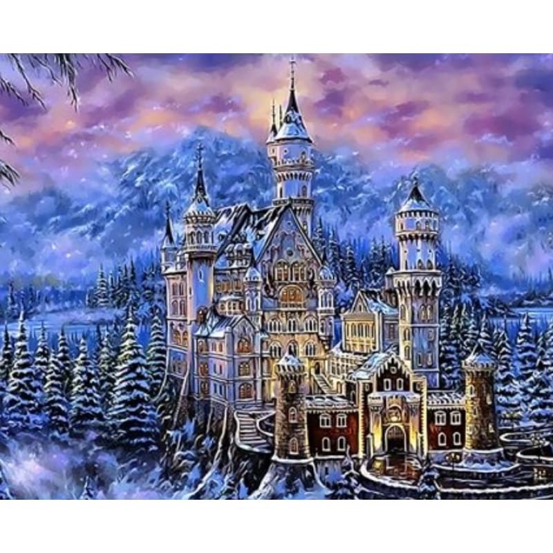 Landscape Castle Diy Paint By Numbers Kits ZXQ3954 - NEEDLEWORK KITS