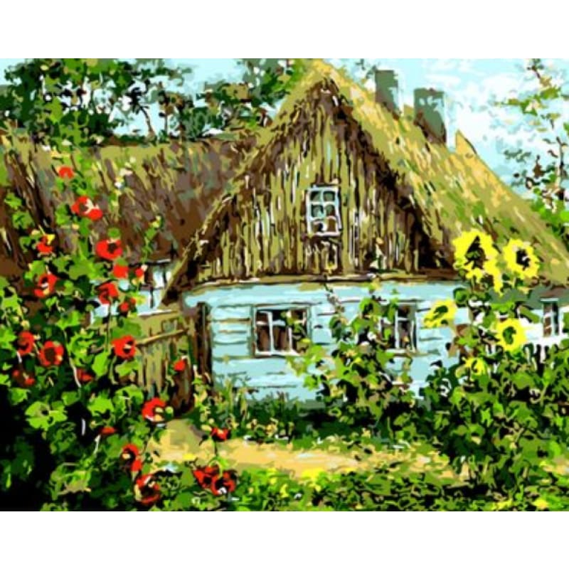 Landscape Cottage Diy Paint By Numbers Kits ZXQ759-18 - NEEDLEWORK KITS