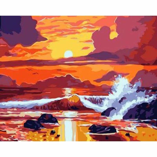 Landscape Diy Paint By Numbers Kits ZXB17-18 - NEEDLEWORK KITS