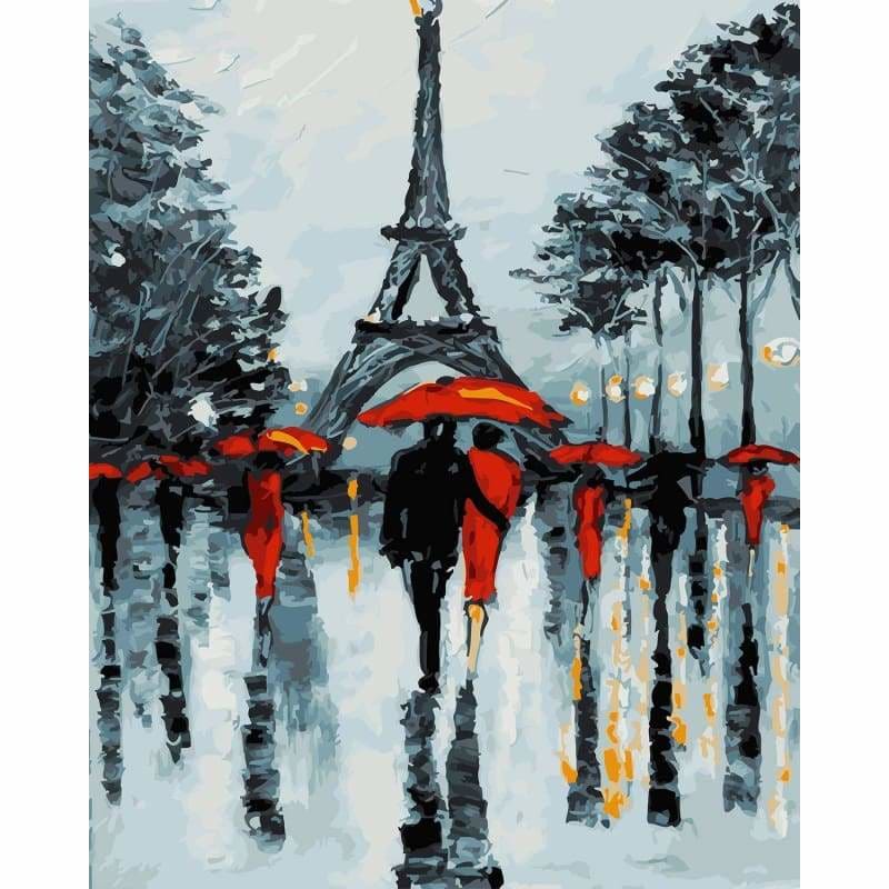 Landscape Eiffel Tower Diy Paint By Numbers Kits PBN90904 - NEEDLEWORK KITS